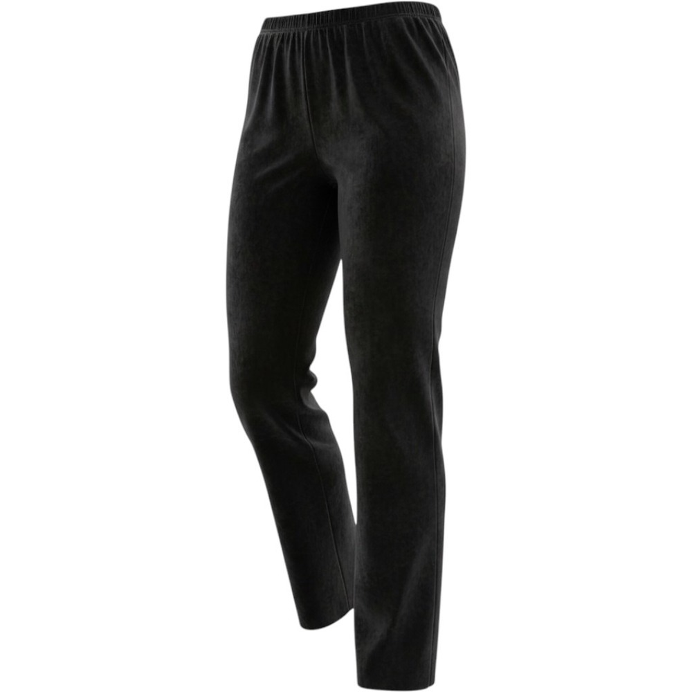 Chicos Travelers Black Straight Leg Pull On Pants Size 2 Acetate Made in USA